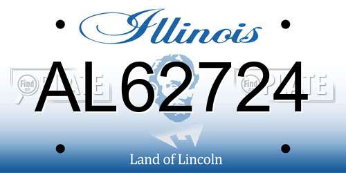 AL62724 Illinois License Plate