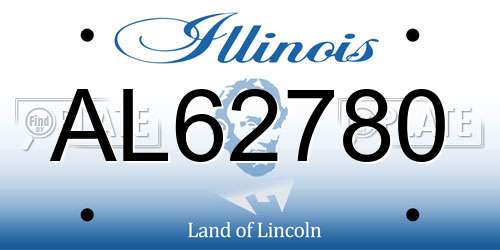 AL62780 Illinois License Plate