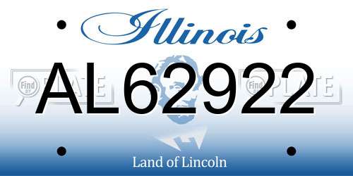 AL62922 Illinois License Plate