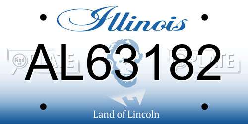 AL63182 Illinois License Plate