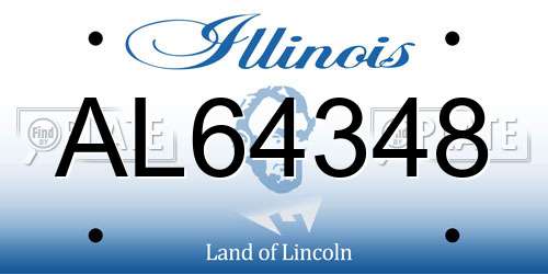 AL64348 Illinois License Plate