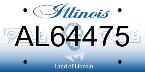 AL64475 Illinois License Plate