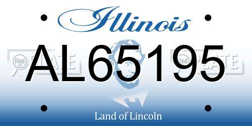 AL65195 Illinois License Plate