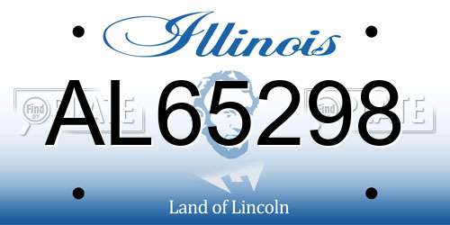 AL65298 Illinois License Plate