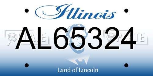 AL65324 Illinois License Plate