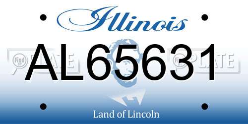 AL65631 Illinois License Plate