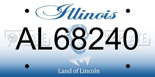 AL68240 Illinois License Plate