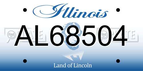 AL68504 Illinois License Plate