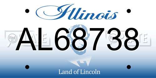 AL68738 Illinois License Plate