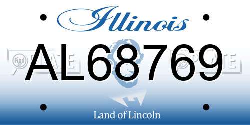 AL68769 Illinois License Plate