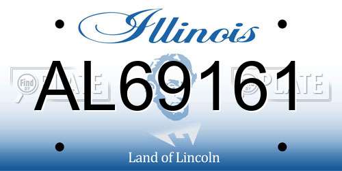 AL69161 Illinois License Plate