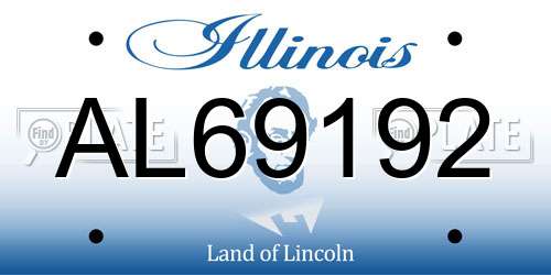 AL69192 Illinois License Plate