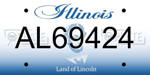 AL69424 Illinois License Plate