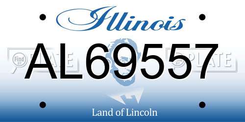 AL69557 Illinois License Plate