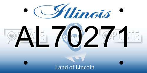 AL70271 Illinois License Plate