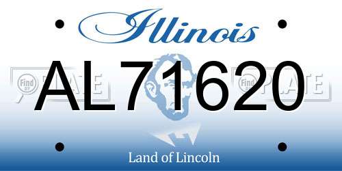 AL71620 Illinois License Plate