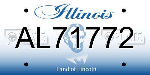 AL71772 Illinois License Plate