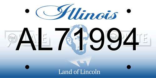 AL71994 Illinois License Plate