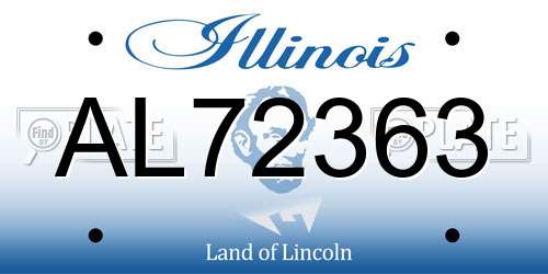 AL72363 Illinois License Plate