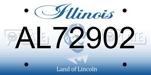 AL72902 Illinois License Plate