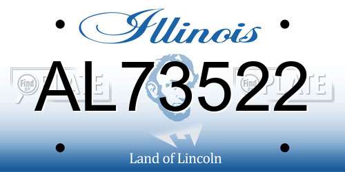 AL73522 Illinois License Plate