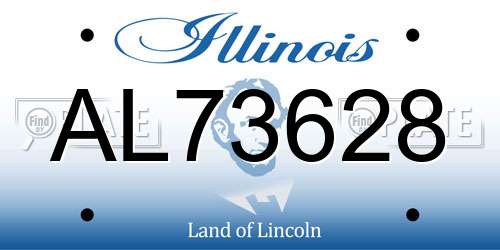 AL73628 Illinois License Plate