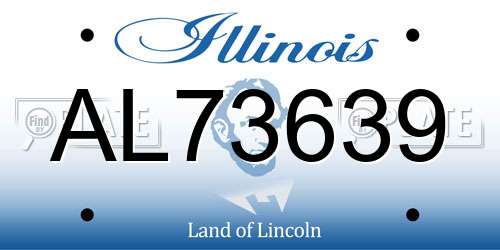 AL73639 Illinois License Plate