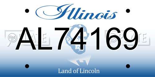 AL74169 Illinois License Plate