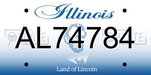 AL74784 Illinois License Plate