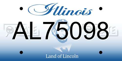 AL75098 Illinois License Plate
