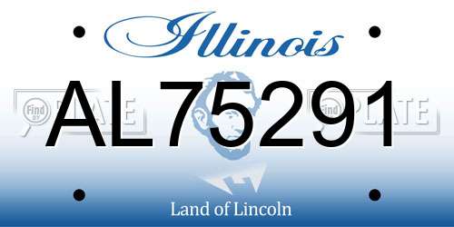 AL75291 Illinois License Plate