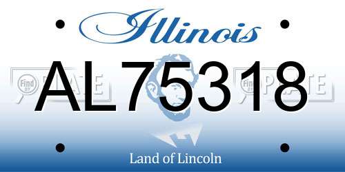 AL75318 Illinois License Plate