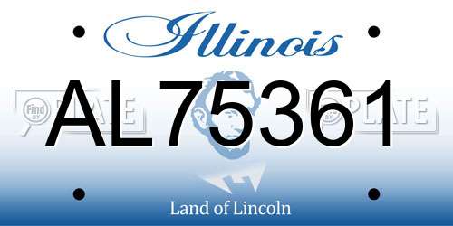 AL75361 Illinois License Plate