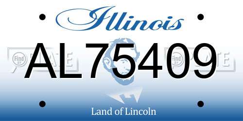 AL75409 Illinois License Plate