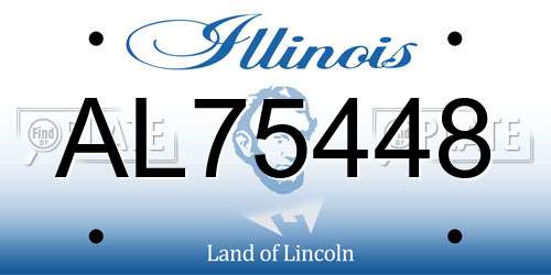 AL75448 Illinois License Plate