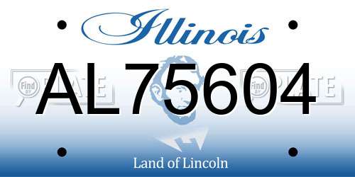 AL75604 Illinois License Plate