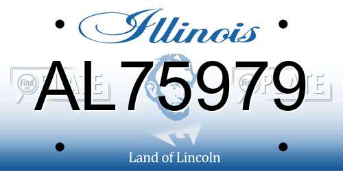 AL75979 Illinois License Plate