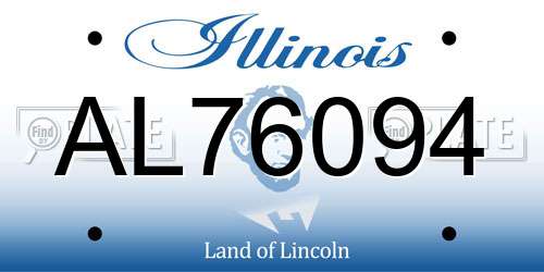 AL76094 Illinois License Plate