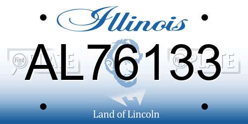 AL76133 Illinois License Plate