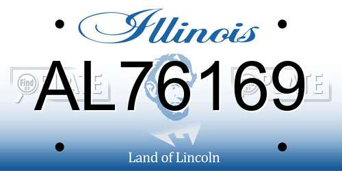 AL76169 Illinois License Plate