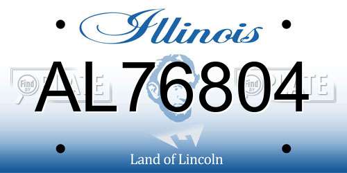 AL76804 Illinois License Plate