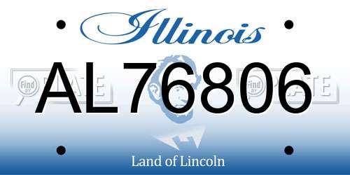 AL76806 Illinois License Plate