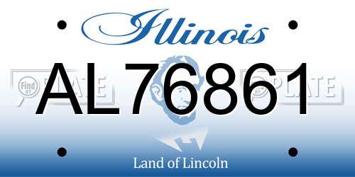 AL76861 Illinois License Plate