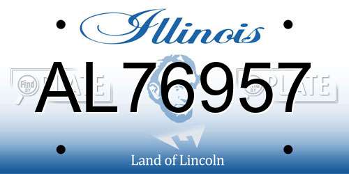 AL76957 Illinois License Plate
