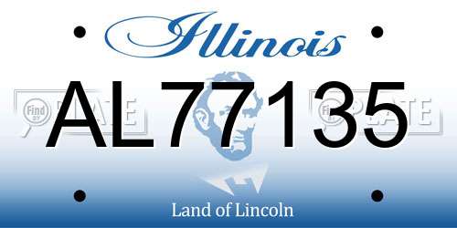 AL77135 Illinois License Plate