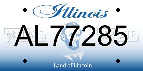 AL77285 Illinois License Plate