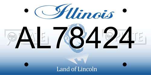 AL78424 Illinois License Plate