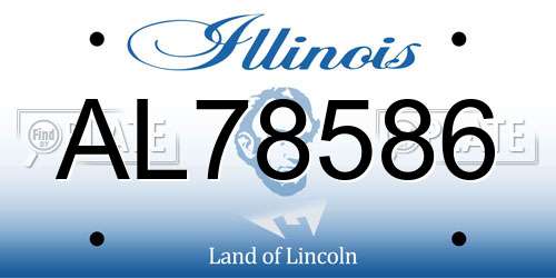 AL78586 Illinois License Plate
