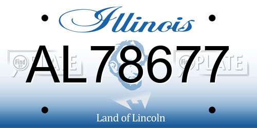AL78677 Illinois License Plate