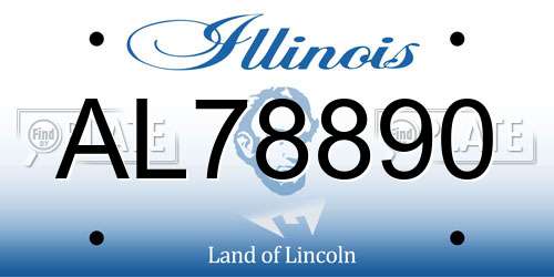 AL78890 Illinois License Plate